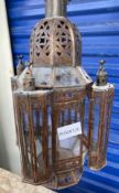 1 x Antique Ornate Metal Ceiling Lamp - Size: 470x220mm