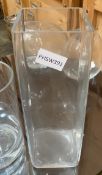 1 x Tall Square Glass Vase