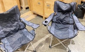 2 x Outwell Camping / Fishing Chairs With Bags