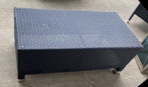 1 x Dark Rattan Coffee Table - Size: 1000 x 500mm