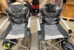 2 x Kampa Camping / Fishing Chairs With Bags