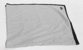 1 x FAMEED KHALIQUE Luxury Grey Cashmere Throw With Black Leather Trim - Original Price £1,510