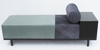 1 x BRAY Bespoke Leather Upholstered Seating Bench / Chaise With Cushion - Original Price £2,250