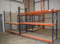 Collection of Warehouse Shelving - Includes 8 x Uprights, 24 x Crossbeams and Shelf Boards