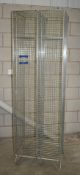 1 x Upright Wire Mesh Double Locker