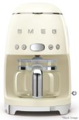 1 x SMEG Drip Coffee Machine In Pale Cream - Original Price £179.95 - Unused Boxed Stock - Ref: