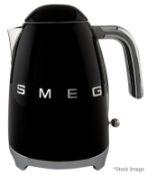 1 x SMEG Retro Kettle In Black - Original Price £149.00 - Unused Boxed Stock - Ref: HAS865/APR22/