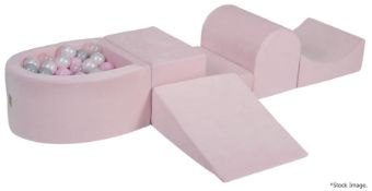 1 x MEOWBABY Premium Soft Foam Play Set with Ball Pit In Pink - Original Price £179.00 - Boxed Stock