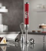 1 x KITCHENAID 'Artisan' Cordless Immersion Hand Blender With Accessories & Case (KHB3581) -