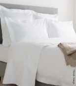 1 x HARRODS OF LONDON 'Cadogan' Luxury Super King Flat Sheet (270cm x 300cm) - Current RRP £89.95