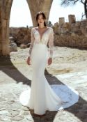 1 x Dando London 'Shanghai' Designer Wedding Dress With Lace Illusion Bodice - RRP £1,879