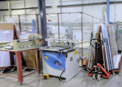 7 x Large Dividing Partition Panels With Metal Frames and Perspex Screens