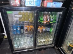 1 x Rhino Backbar Bottle Cooler With Sliding Doors