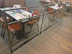 1 x Industrial Style Fence Barrier Partition With Wire Mesh Inserts - Size: H110 x W351 cms