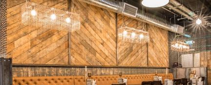 3 x Industrial Style Copper Cage Triple Light Chandeliers - Size: H31 x W100 x 31 cms