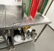 1 x Stainless Steel Prep Table With Upstand and Undershelf - Size: H92 x W80 x D65 cms