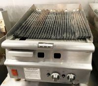 1 x Falcon Dominator 60cm Gas Chargrill Griddle - Stainless Steel Body and Cast Iron Brander Bars