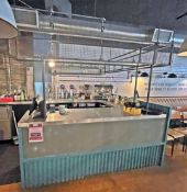 1 x Industrial Style Drinks Bar - Suitable For Restaurants, Pubs, Clubs or Home Bars