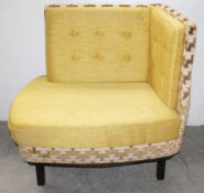1 x Commercial Freestanding Right-Hand Single Bench Seat, Upholstered In Premium Gold-Coloured