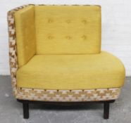 1 x Commercial Freestanding Left-Hand Single Bench Seat, Upholstered In Premium Gold-Coloured