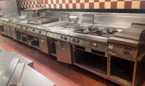 1 x Angelo Po Modular Cooking Station - Includes 11 Units - Griddles, Fryers, Range, Pasta, Chippers