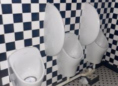 3 x Armitage Shanks Men's Urinal Toilets With Dividers - CL768 - Location: Widnes, Cheshire,