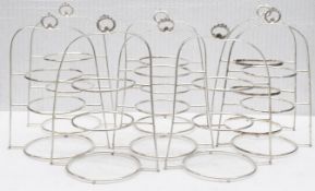 8 x Vintage Regal 3-Tier Silver-Plated Afternoon Tea Plate Stands - Recently Removed From A Well-