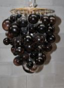 1 x ROAST DESIGNS Bespoke Handcrafted Brown Glass Bubble Chandelier - RRP £1,795.00