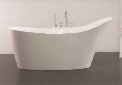 1 x MarbleTech Luxury Freestanding Curve Bath - Size: 1640 x 750 x 780 (mm) - Original RRP £2,100