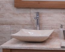 1 x Stonearth 'Aston' Solid Galala Marble Stone Countertop Sink Basin - Unused Without Box - RRP £