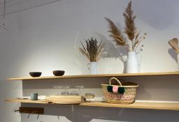 1 x Wooden Shelf - Contents NOT included - Size: 2500mm (w) - CL776 - Ref: GB054 - Location: