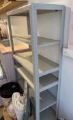 1 x Metal Shelving Units In Grey, 6 Shelves In Total - Size: 360mm (d) x 1600mm (h) - CL776 - Ref: