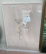 1 x White Framed 