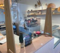 1 x Large Wood Framed Perspex Safety Screen - Size: 1250mm (w) x 900mm (h) - CL776 - Ref: GB040 -