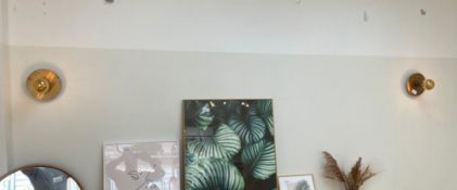 1 x Pair Of Artistic Golden Wall Lights - Size: 100mm diameter - CL776 - Ref: GB013 - Location: