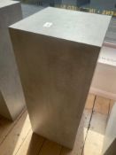1 x Wooden Display Plinth In Gray Marble Effect Finish - Size: 400mm (w) x 400mm (d) x 1000mm (