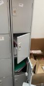 1 x Bank Of Four Lockers - Some Keys Missing - Size: 300mm x 300mm x 1800mm - CL776 - Ref: GB080 -