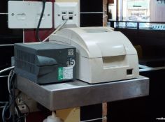 1 x Epson Receipt Printer With Powervare Power Conditioner and Stainless Steel Shelf - CL779 -