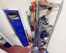 1 x Assorted Collection From Staff Laundry Room - Includes Laundry Locker, Wire Shelf Unit,