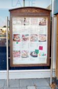 1 x Outdoor Illuminated Menu Board - Approx Size: 240 x 160 cms - CL779 - Location: Nottingham NG4