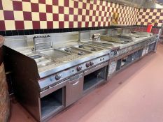 1 x Angelo Po Modular Cooking Station - Includes 11 Units - Griddles, Fryers, Range, Pasta, Chippers