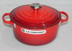 1 x LE CREUSET Enamelled Cast Iron 24cm Rnd Casserole Cerise - Original Price £250.00 - Boxed Stock