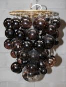 1 x ROAST DESIGNS Bespoke Handcrafted Brown Glass Bubble Chandelier - RRP £1,795.00