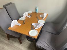 6 x Rectangular Restaurant Dining Tables With 24 x High Back Dining Chairs With Removable Seat