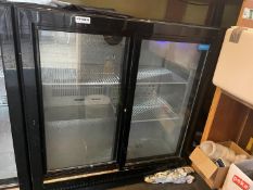 1 x Arctica Double Sliding Door Backbar Bottle Cooler - Size: 90 x 90 cms - Model HEC818 - Ref: