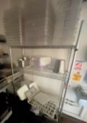 1 x Storage Rack With Large Collection of Plastic Containers With Lids