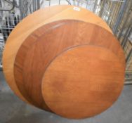 4 x Round Restaurant Dining Table Tops - Sizes Included 100cm, 100cm, 90cm and 75cm