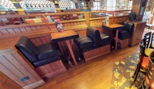 1 x Seating Area From Restaurant Bar Area - Seats 4 Persons and Features Black Leatherette