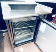 1 x Stainless Steel Corner Prep Table - CL790 - Location: Bradford BD1