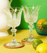 Set Of 6 x MARIO LUCA GIUSTI ' Nuova Italia Clear' Synthetic Crystal Flutes - Original Price £144.00
